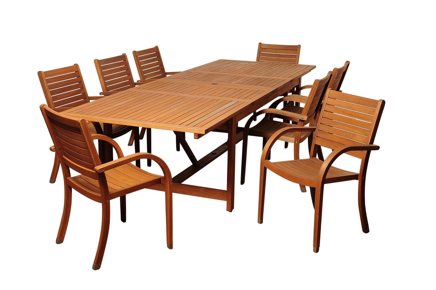 Amazonia Arizona Eucalyptus Extendable Outdoor Dining Set