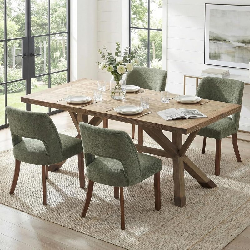 Keoni Mid-Century Upholstered Dining Chair