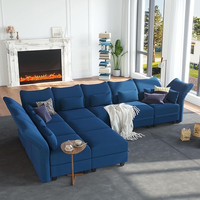 LLappuil Convertible 9-Seater Modular Sectional Sofa Sleeper