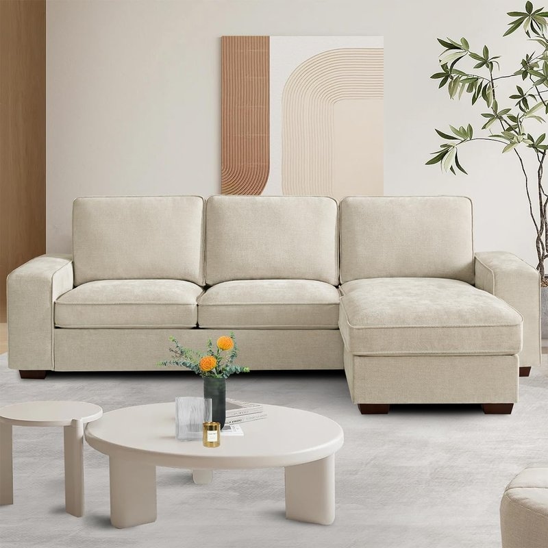 PARKOL 97" L-Shaped Sectional with Storage, Reversible Chaise & Removable Covers