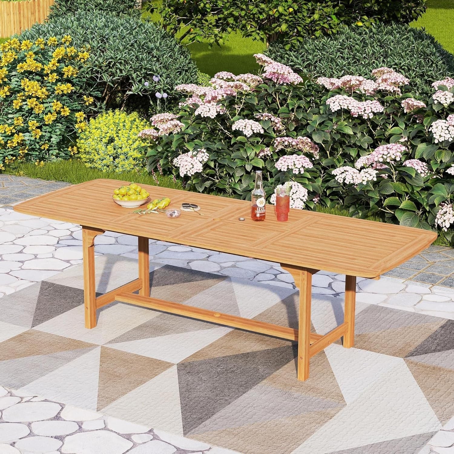 PHI VILLA Extendable Rectangular Outdoor Dining Table