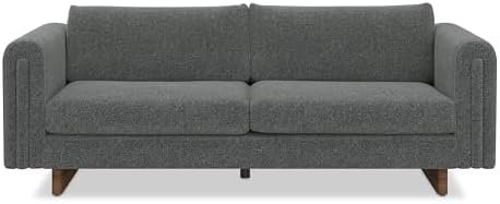 SIMPLIHOME Jones 84" Performance Fabric Sofa — Dark Grey