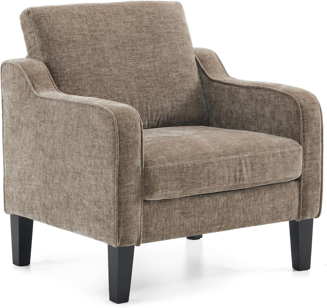 VINGLI Mid Century Modern Scooped Arm Accent Chair