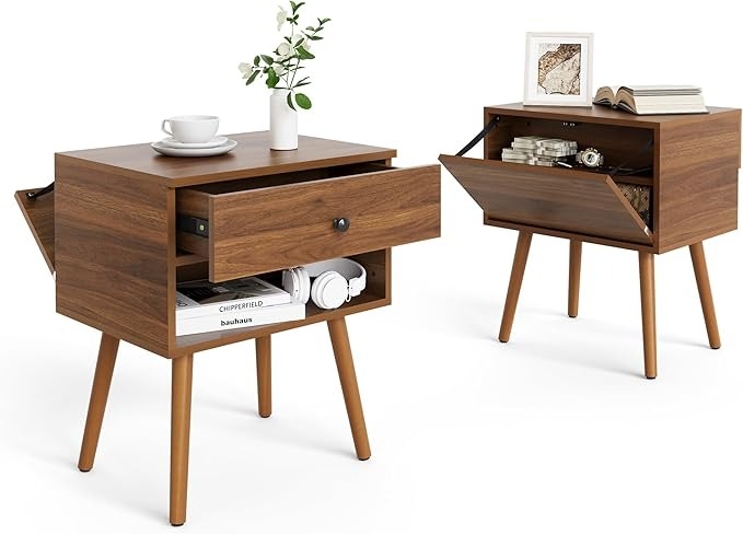Mid-Century Nightstand Set of 2