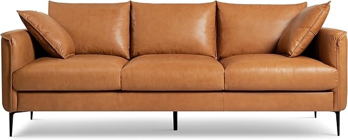 Valencia Jasper 85" Cognac Full Leather