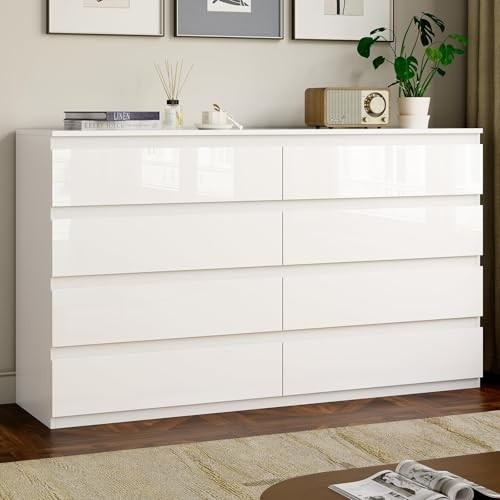 OtterOasis White 8-Drawer Dresser (55")