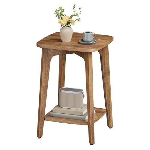 VASAGLE MAEZO 2-Tier Square End Table