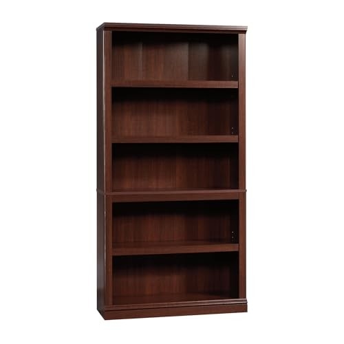 Sauder 5-Shelf Bookcase, Select Cherry
