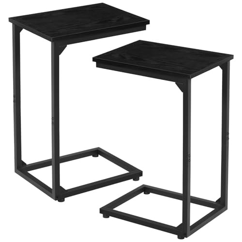 AMHANCIBLE C-Shaped End Table, Set of 2
