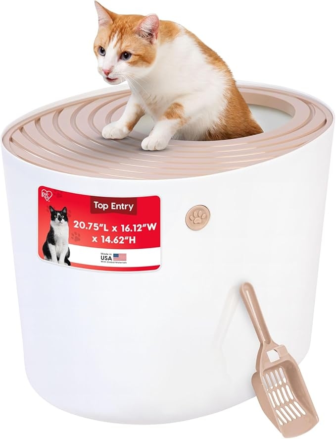 IRIS USA Large Top-Entry Cat Litter Box