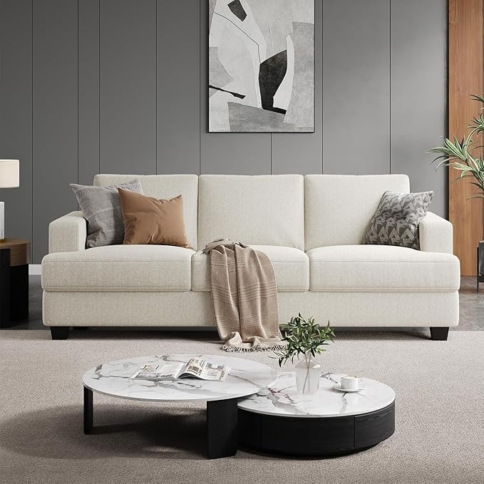 COPIAE 89" Linen Sofa Beige
