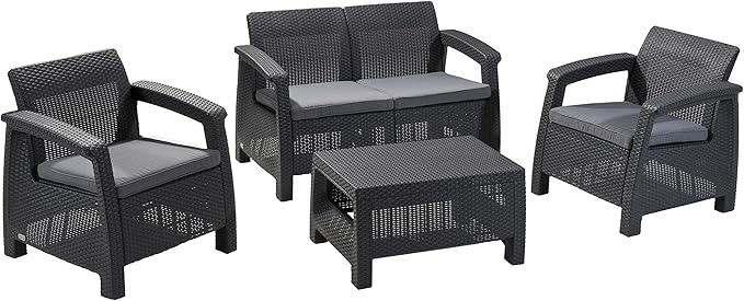 Keter Corfu Outdoor Resin Sectional Set