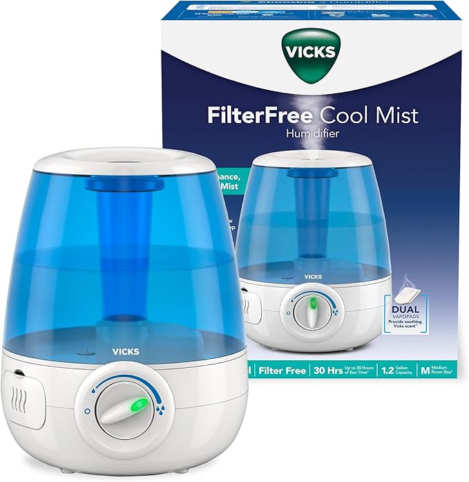 Vicks V745A Warm Mist Humidifier with VapoSteam Scent Pad Slot