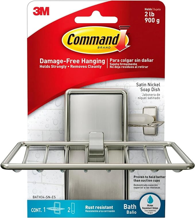 Command Stainless Steel Shower Caddy