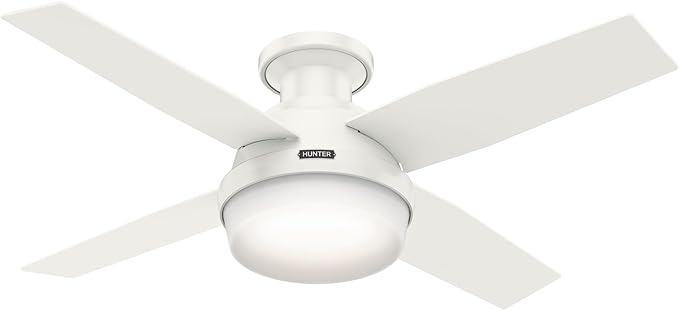 Hunter Dempsey 44-Inch Low Profile Ceiling Fan with Light