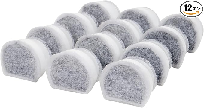 PetSafe Drinkwell Replacement Carbon Filters - Compatible with Drinkwell 1/2 Gallon, 1 Gallon, 2 Gallon, Avalon, Pagoda,