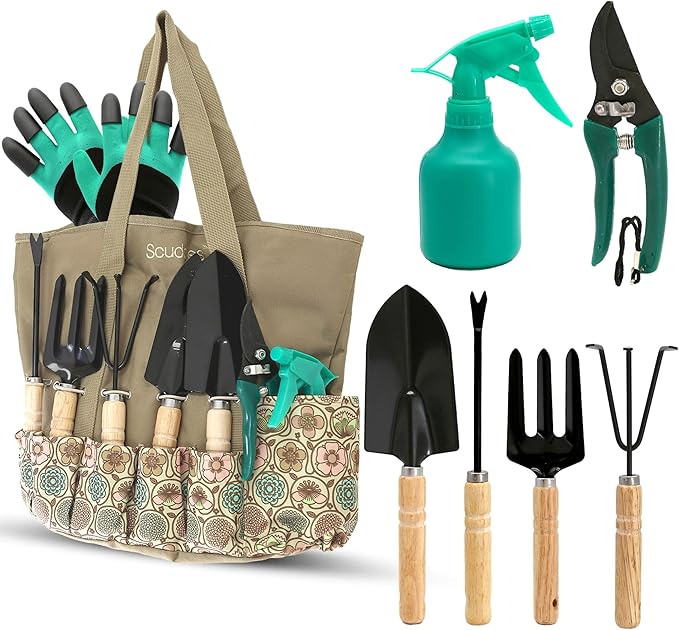 Scuddles Garden Tools Set, 10 Piece Stainless Steel