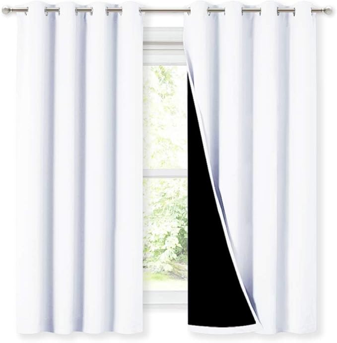 NICETOWN Thermal Insulated Grommet Blackout Curtains (Set of 2)