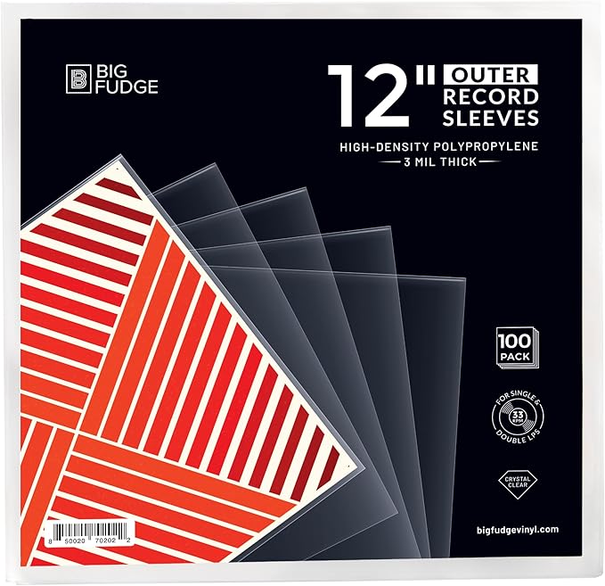 Big Fudge Crystal-Clear 12" Outer Sleeves (100 pack)