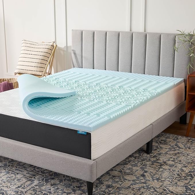 LUCID 2 Inch Lavender Infused Memory Foam Mattress Topper on Amazon