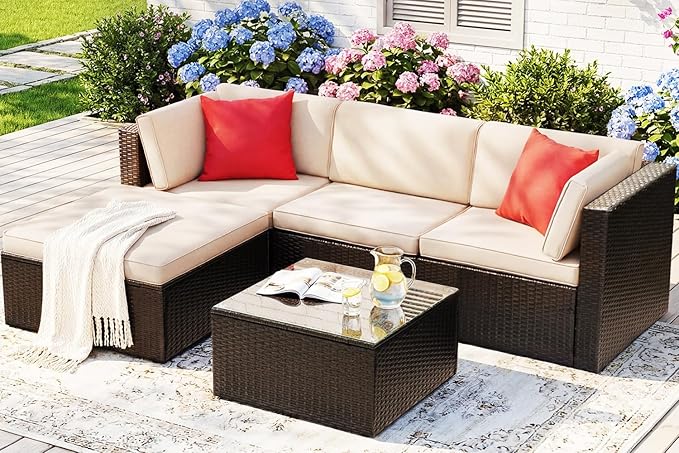 Devoko 5-Piece Outdoor Patio Sectional