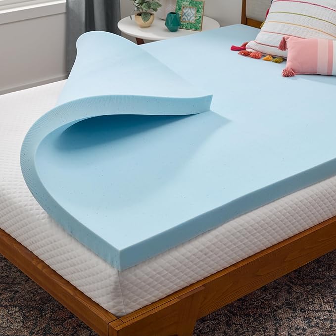 Linenspa 2 Inch Gel Infused Memory Foam Mattress Topper on Amazon