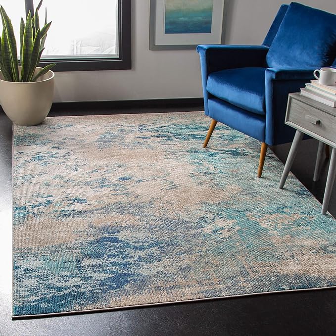 SAFAVIEH Tulum Collection Moroccan Boho Area Rug, 5'3" x 7'6"