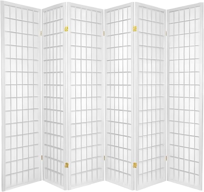 Legacy Decor 6-Panel Shoji Room Divider, 105 in W x 71 in H