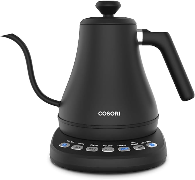 Cosori Electric Gooseneck Kettle 0.8L for pour-over coffee