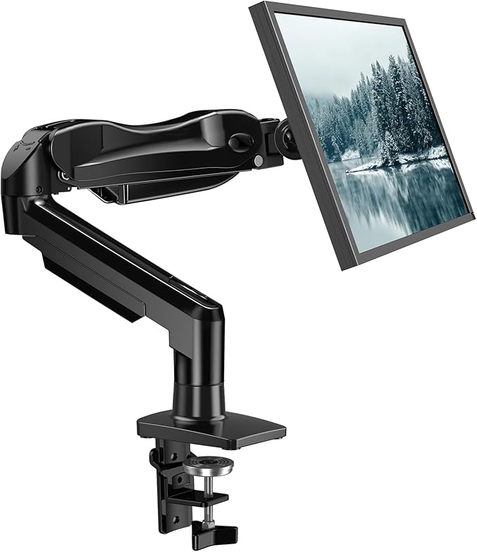 HUANUO Single Monitor Mount, Gas Spring Monitor Arm