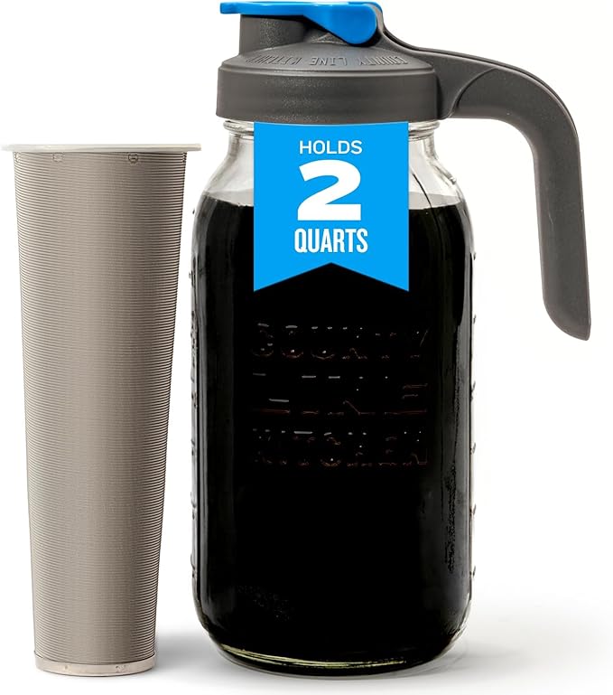 County Line Kitchen Cold Brew Mason Jar Coffee Maker, 1 Quart product image