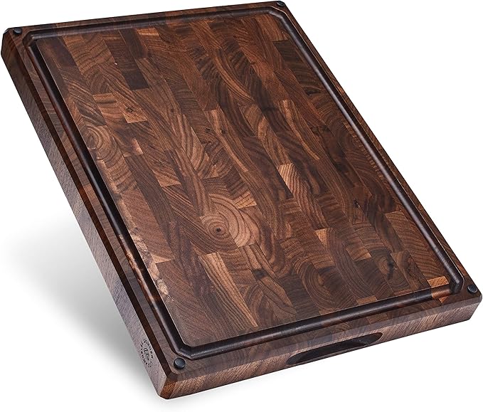 Sonder Los Angeles Alfred Black Walnut End Grain Cutting Board for meat and veggies cutting board guide
