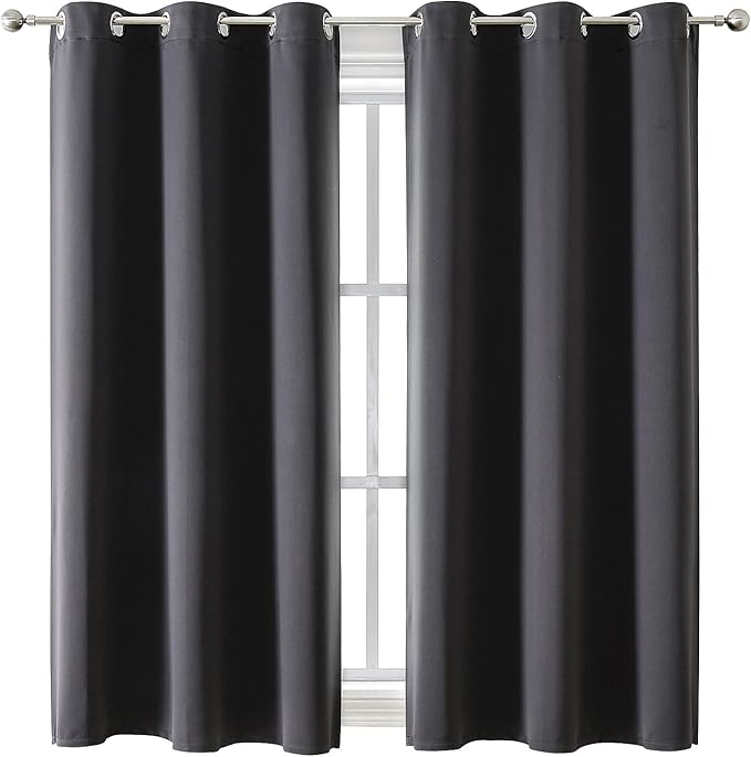 ChrisDowa Grommet Blackout Curtains for Bedroom