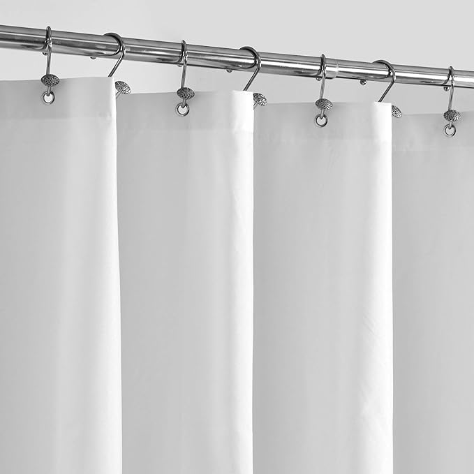 ALYVIA SPRING Waterproof Fabric Shower Curtain Liner with 3 Magnets