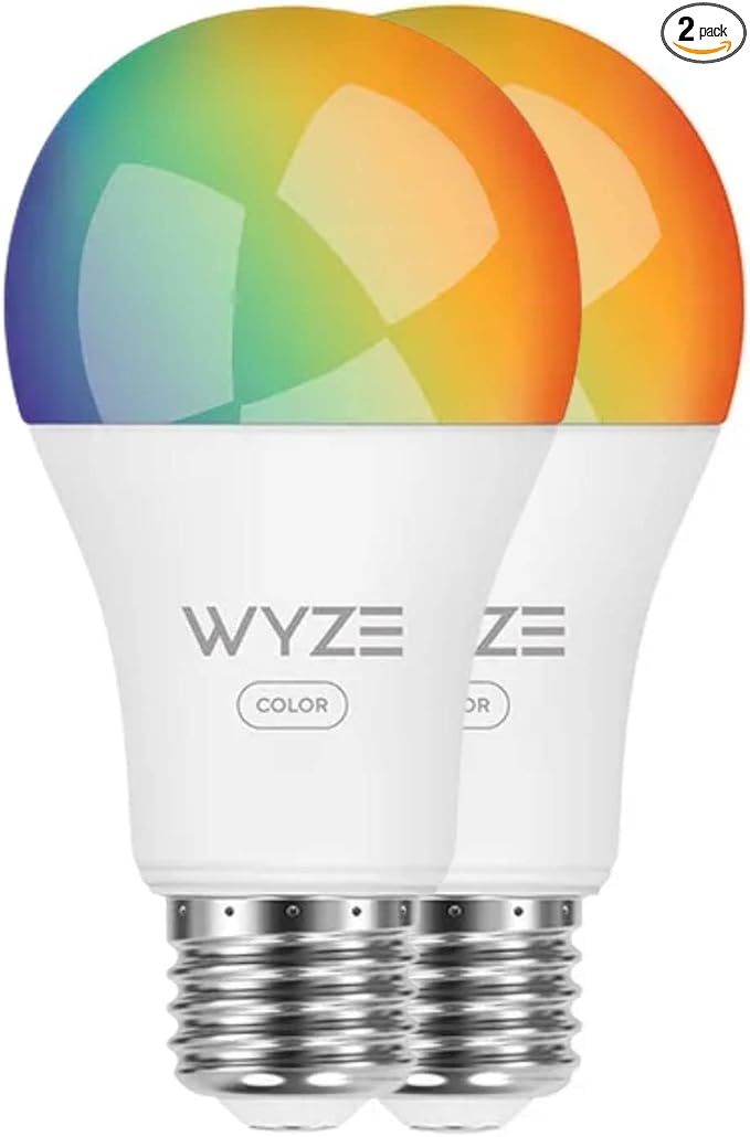WYZE Bulb Color, Wi-Fi Color Changing A19 LED Smart Bulb
