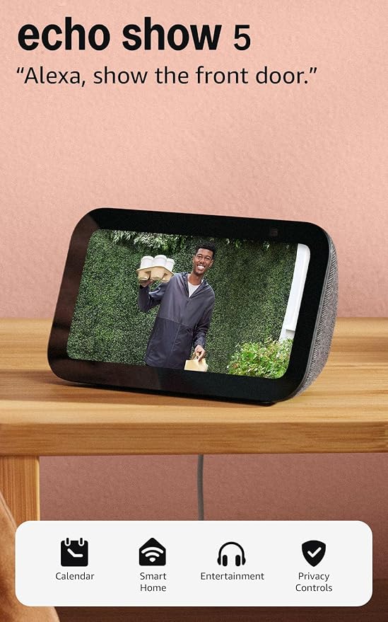 Amazon Echo Show 5 (3rd Generation) on a kitchen counter