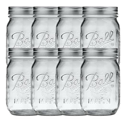 Ball Regular Mouth Pint Mason Jars (8-pack)