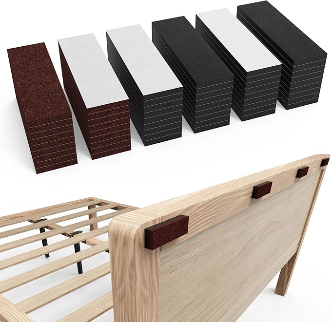 Anti-Vibration Soundproof Felt Pads for Bed Frames (54-pack)