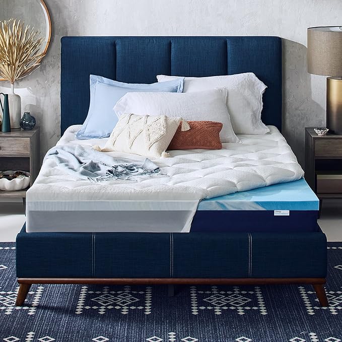 Sleep Innovations 2 Inch Gel Memory Foam Mattress Topper on Amazon
