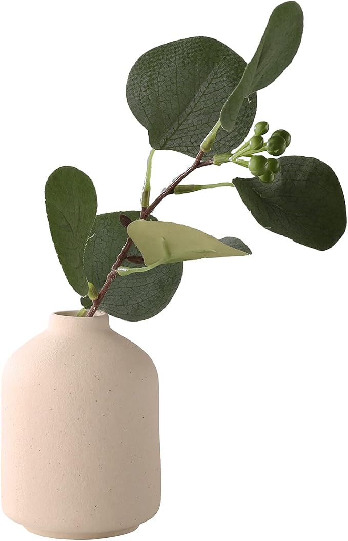 Small Ceramic Minimalist Accent Vase for Japandi living room