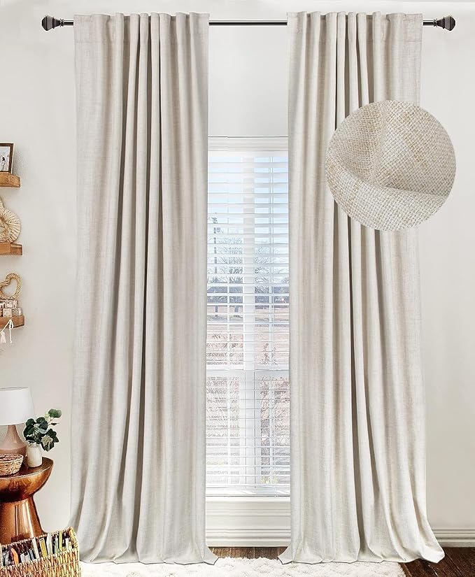 100% Blackout Shield Back Tab/Rod Pocket Blackout Curtains, 84" Long