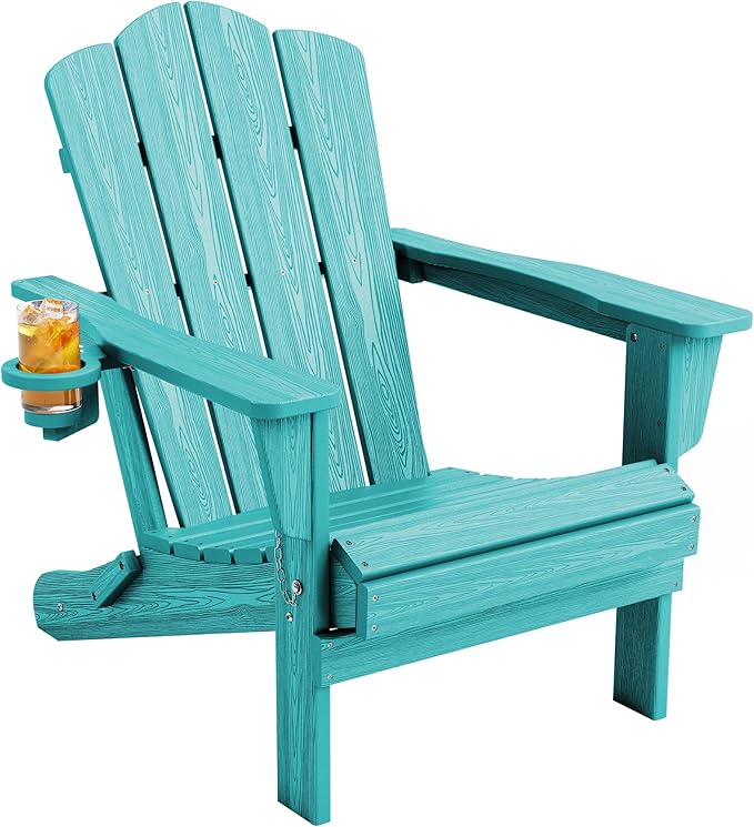 KINGYES Folding Adirondack Chair - HDPE Adirondack chair