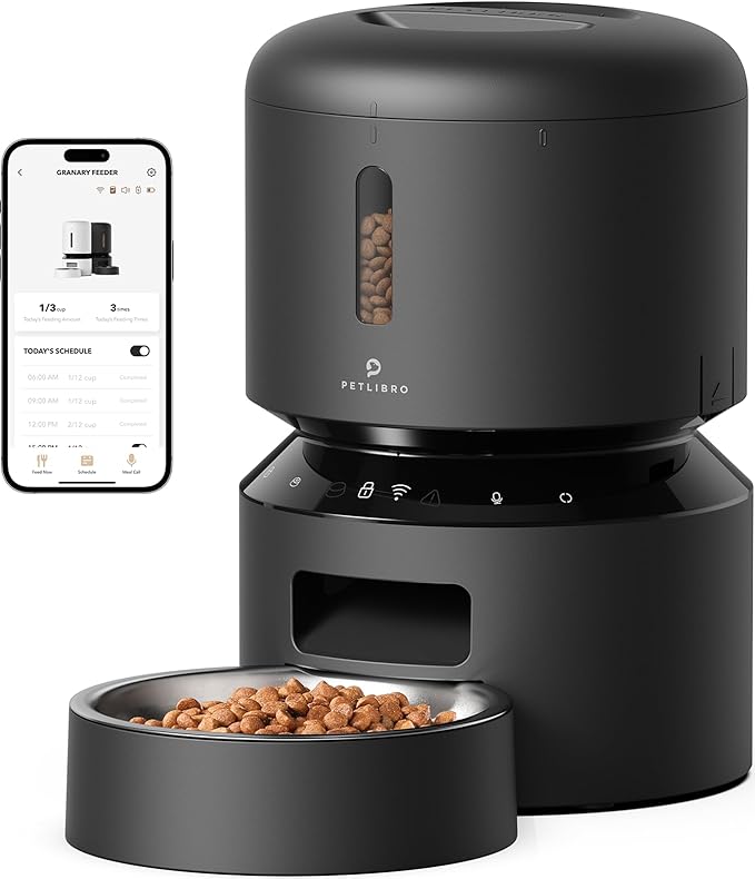 PETLIBRO Granary Automatic Cat Feeder with Stainless Steel Bowl on Amazon