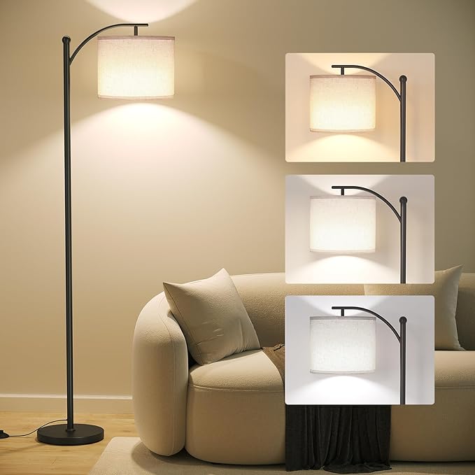 SUNMORY Arc Floor Lamp with 3 Color Temperatures