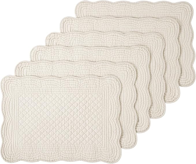 QUVIO Placemats Set of 6 — Washable