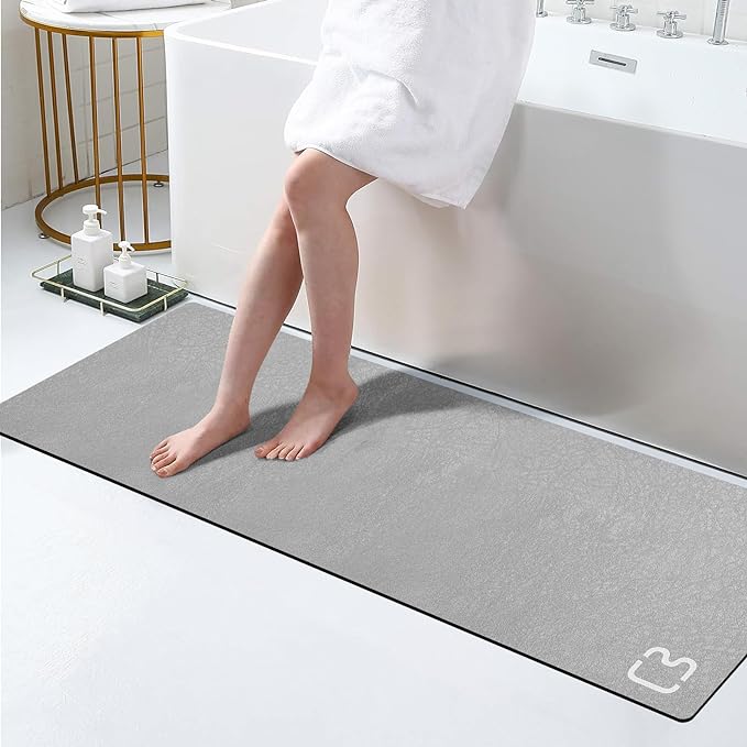 Diatomite Stone Bath Mat, Long Runner, Rubber Backed product image