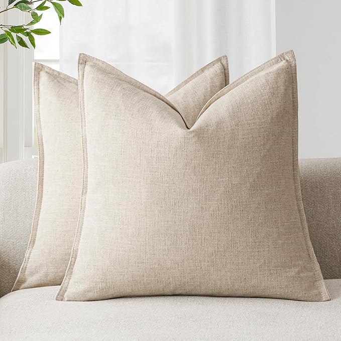Foindtower Tufted Decorative Throw Pillow Covers 18x18 (Set of 2)