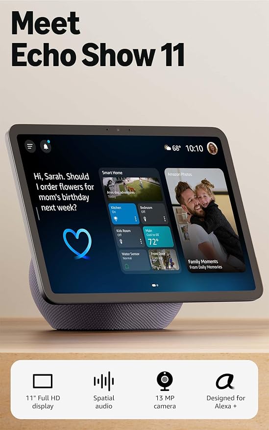 Amazon Echo Show 10 (3rd Generation) on a kitchen counter