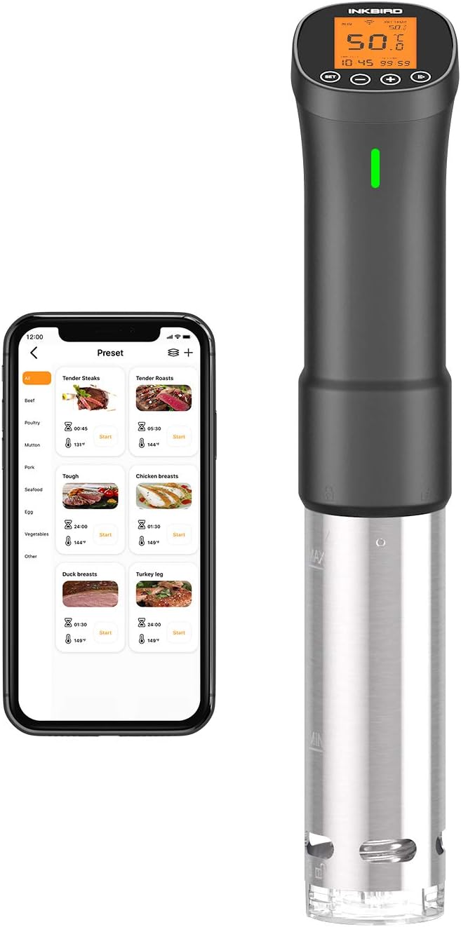 Inkbird ISV-200W Wi-Fi Sous Vide (1000W, 3D Immersion)