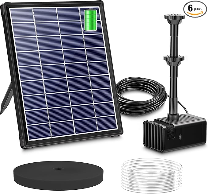 Biling 5.5W Solar Fountain with 3000mAh Battery Backup